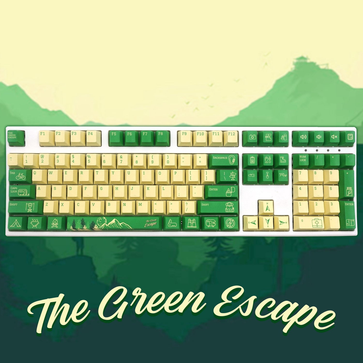 The Green Escape Keycaps - Goblintechkeys