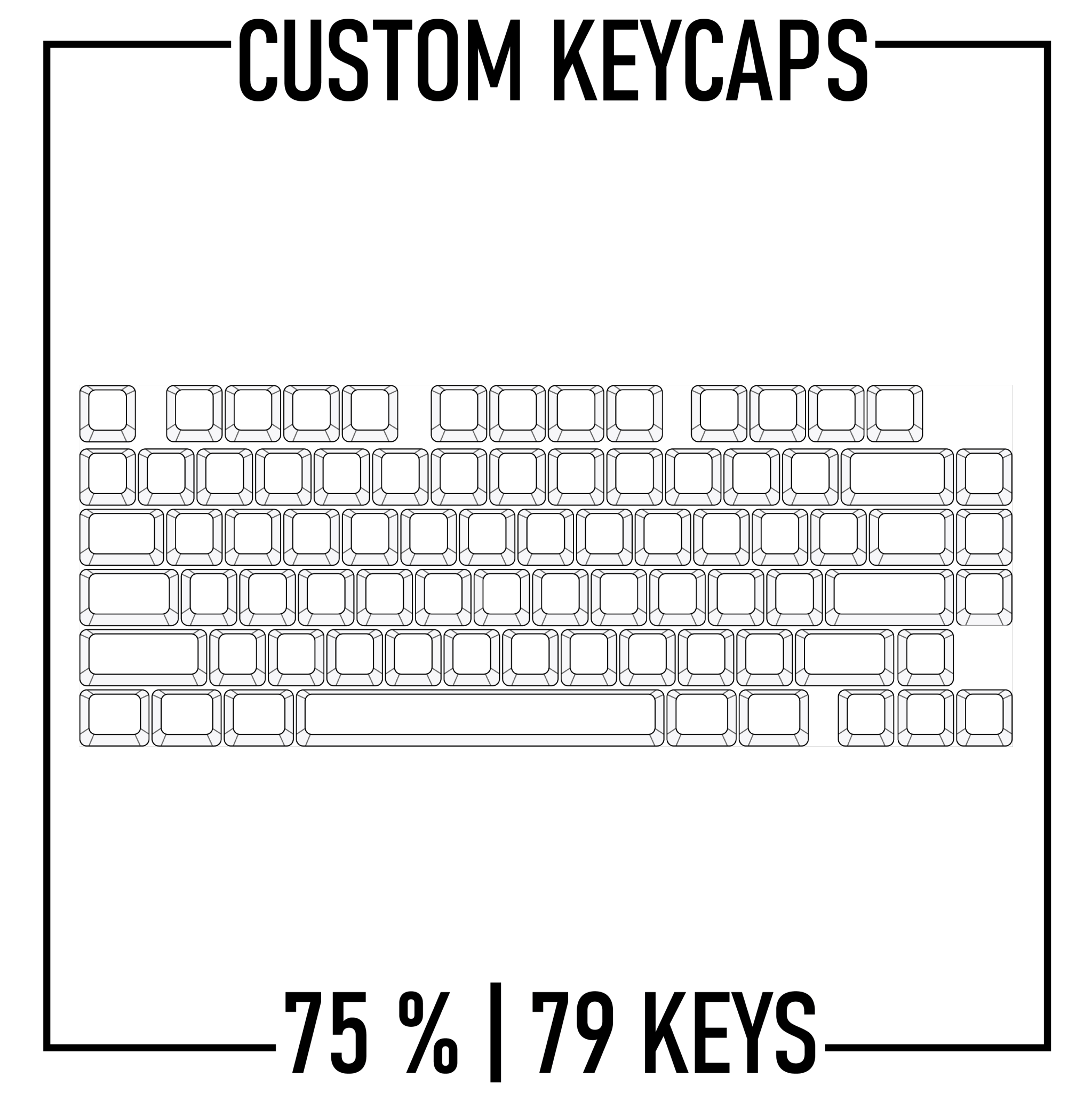 Zoom75 Custom Keycaps Set | PBT Keycaps ( ANSI | 79 Keys ) - Goblintechkeys