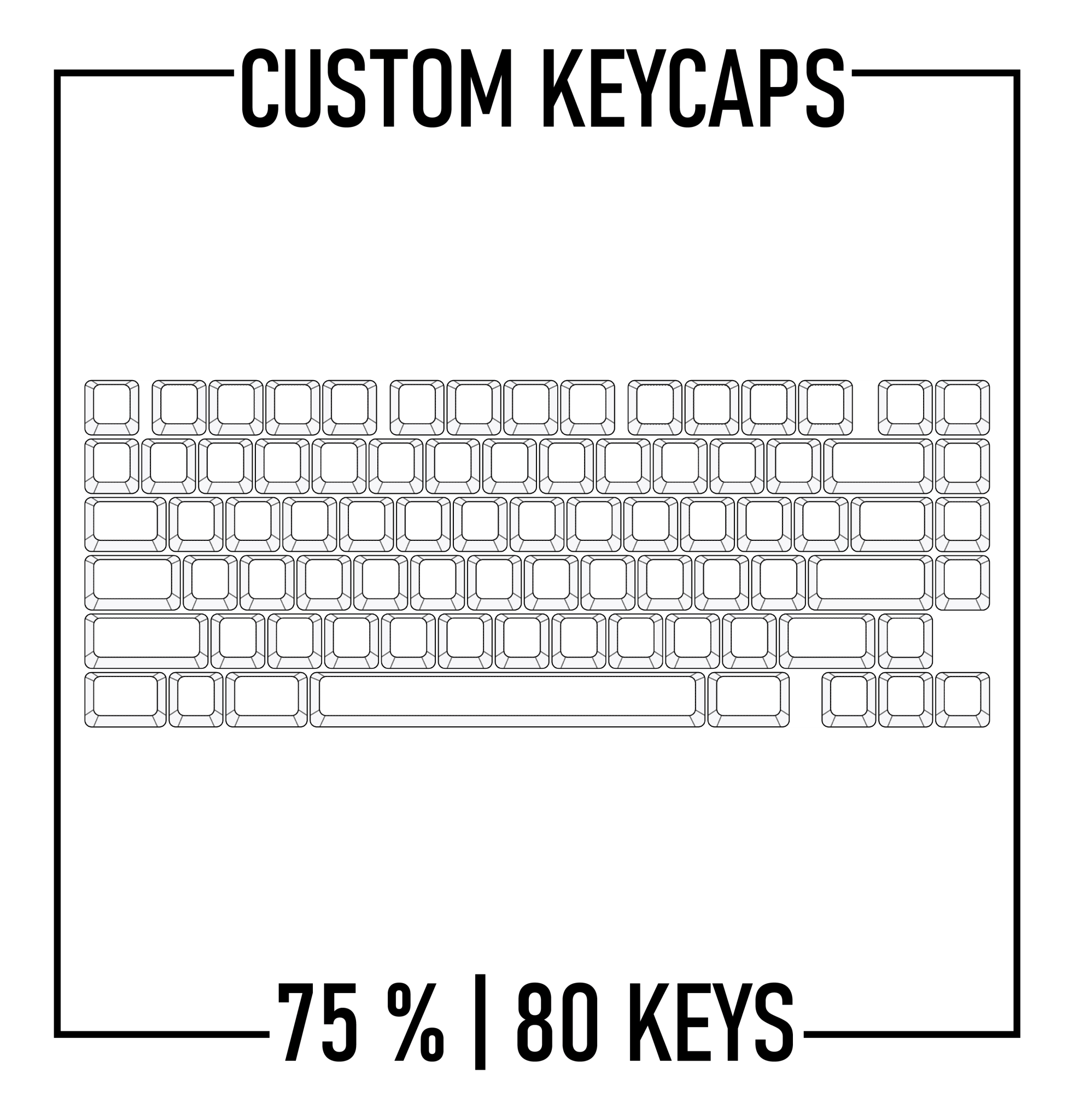 Zoom75 Custom Keycaps Set | PBT Keycaps ( ANSI | 80 Keys ) - Goblintechkeys